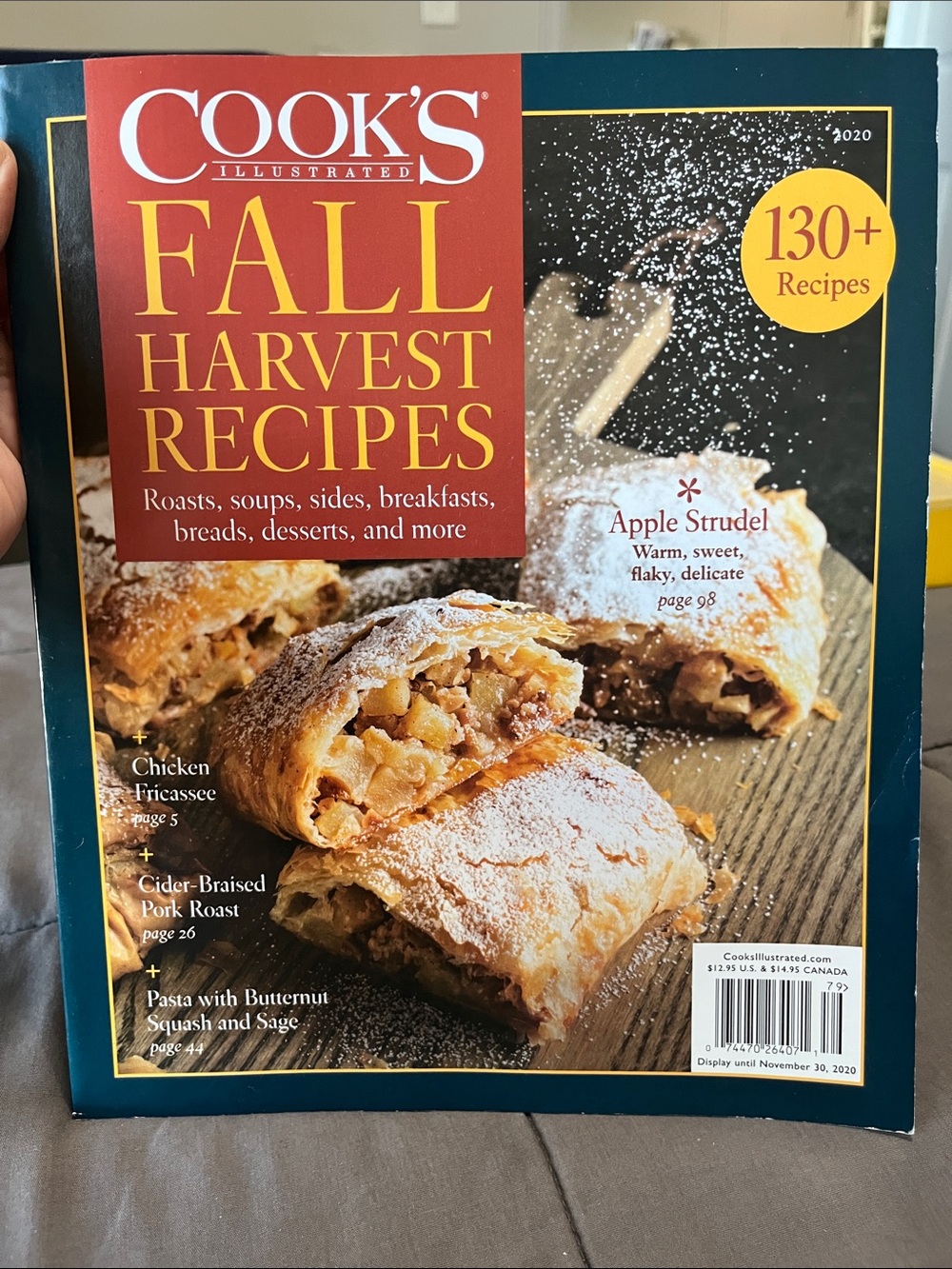 Cook's Illustrated Fall Harvest Recipes Cookbook Magazine
